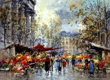 パリ Painting - ABフラワーマーケット マドレーヌ パリジャン